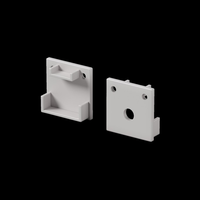 Комплект заглушек (для профиля 20×20) 2 шт., MAYTONI ALM-2020B-EC 642077