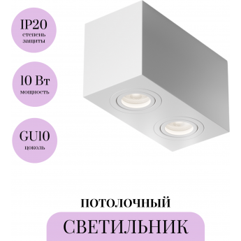 Потолочный светильник MAYTONI ATOM C017CL-02W Потолочный светильник MAYTONI ATOM C017CL-02W