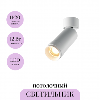 Потолочный светильник MAYTONI FOCUS ZOOM C055CL-L12W2.7K-Z-W Потолочный светильник MAYTONI FOCUS ZOOM C055CL-L12W2.7K-Z-W
