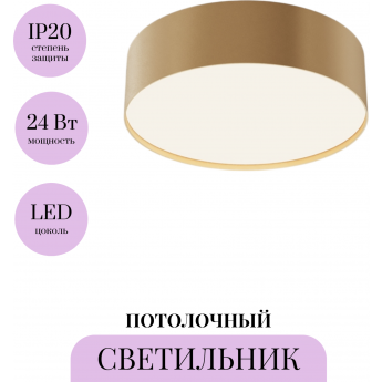 Потолочный светильник MAYTONI ZON C032CL-24W4K-RD-MG Потолочный светильник MAYTONI ZON C032CL-24W4K-RD-MG