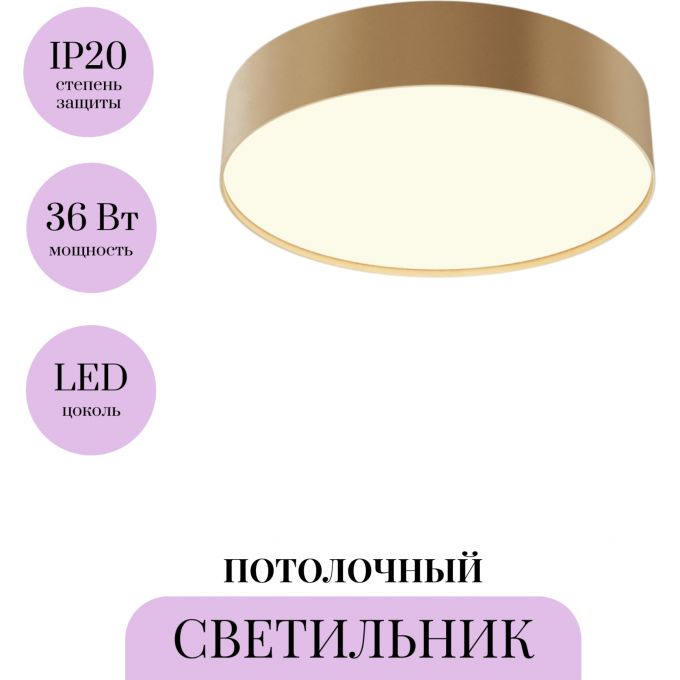 Потолочный светильник MAYTONI ZON C032CL-36W3K-RD-MG