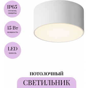 Потолочный светильник MAYTONI ZON IP O430CL-L15W3K Потолочный светильник MAYTONI ZON IP O430CL-L15W3K