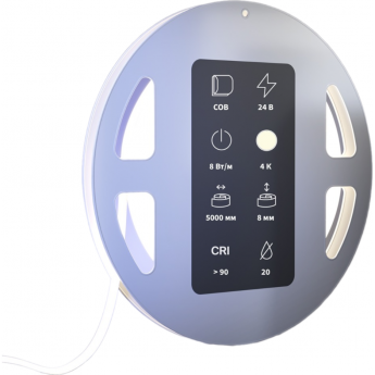 Светодиодная лента MAYTONI 24В COB 8Вт/м 4000К 5м IP 20 201072 Светодиодная лента MAYTONI 24В COB 8Вт/м 4000К 5м IP 20 201072