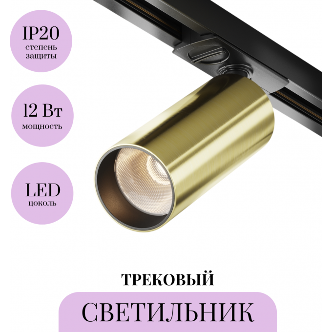 Трековый светильник MAYTONI FOCUS LED TR021-1-12W3K-W-BBS