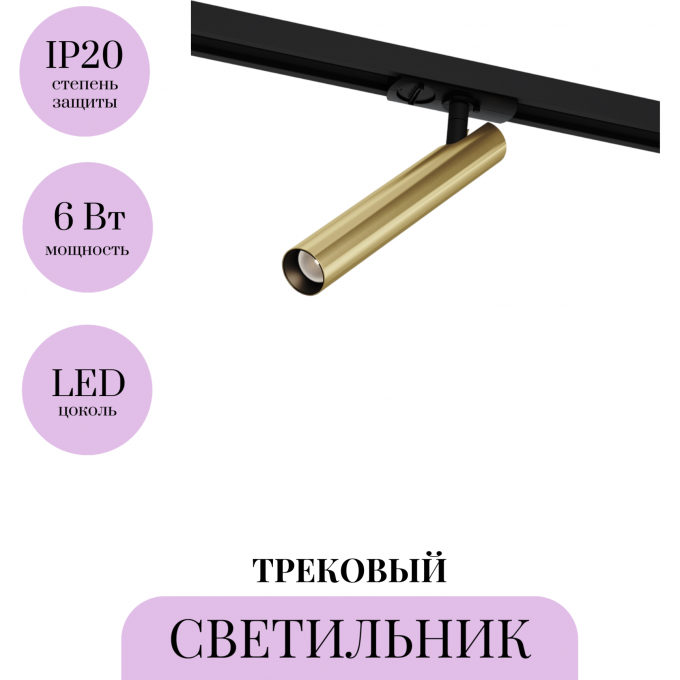 Трековый светильник MAYTONI FOCUS T TR141-1-6W3K-M-BS